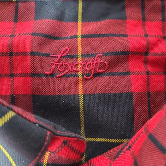 Foxcroft Rhea Plaid Cotton Blend Button-Up Long Sleeve Shirt-Size 14 - Picture 2 of 9